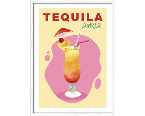 Ingelijste Tequila Sunrise afbeelding voor aan de muur