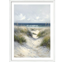 Schilderij met strandmotief in lijst