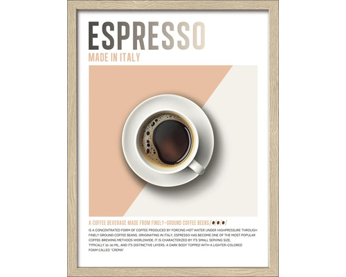 Espressoposter in lijst