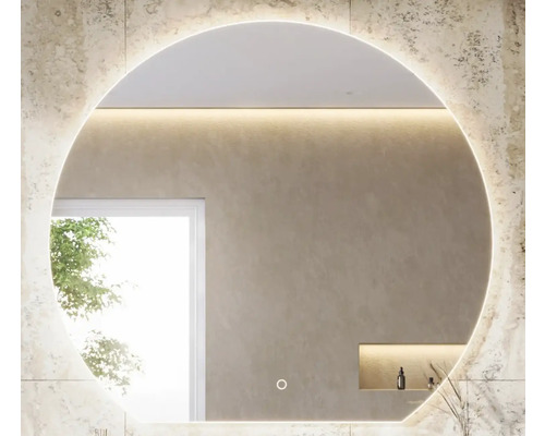 SANOX Badkamerspiegel met verlichting Moon 2.0 140x115 cm Ronde badkamerspiegel met verlichting