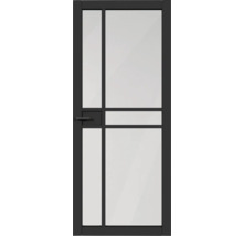 Glazen deur met frame en handgreep