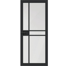 Moderne deur met glazen panelen en handgreep