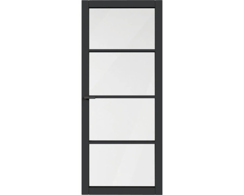 Deur met vier glazen panelen en handgreep