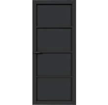 Antracietkleurige tuinpoort met handgreep