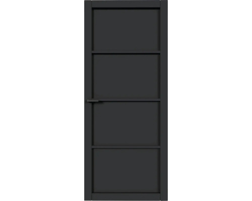 Antracietkleurige tuinpoort met handgreep