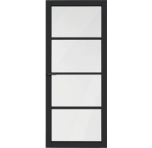 Binnendeur met vier glazen panelen en handgreep