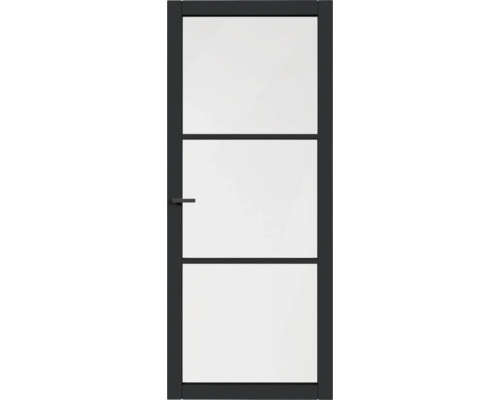 Moderne binnendeur met drie glazen panelen