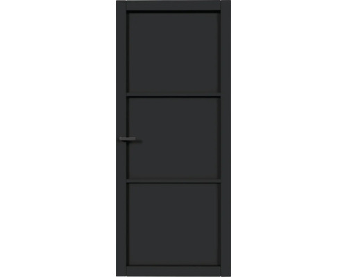 PERTURA Binnendeur industrieel zwart 1001 opdek links 88x211,5 cm Moderne metalen tuinpoort