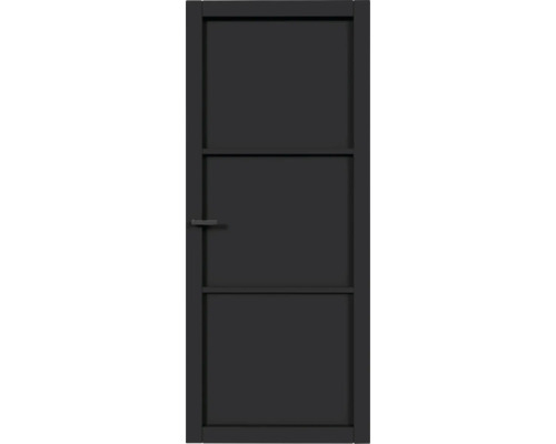 PERTURA Binnendeur industrieel zwart 1001 opdek links 93x211,5 cm Deur met handgreep