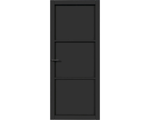 Zwarte deur met handgreep