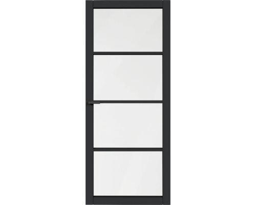 Binnendeur met glazen panelen en handgreep