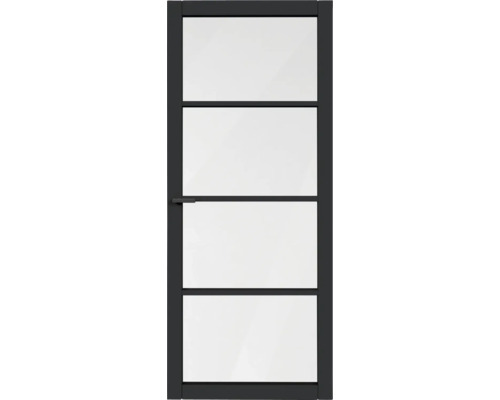 Binnendeur met glazen panelen en handgreep