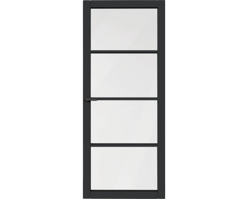 Binnendeur met glazen panelen en handgreep
