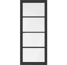 Deur met vier glazen panelen en handgreep