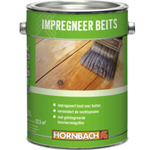 Impregneerbeits in metalen emmer met Hornbach Logo