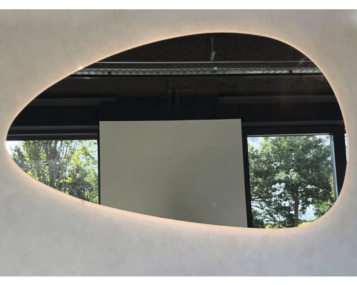 SANOX Badkamerspiegel met verlichting Organic 2.0 140x85 cm links Ovale spiegel met verlichting