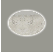 Ovale spiegel met verlichting voor badkamer