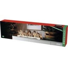 Verpakking van een verlichte winterdorpdecoratie van Konstsmide voor binnenshuis