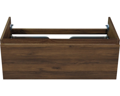 Onderkast met houten structuur voor badkamer