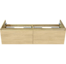 Wastafelonderkast van hout met twee lades