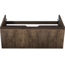 Wastafelonderkast met houten structuur voor de badkamer