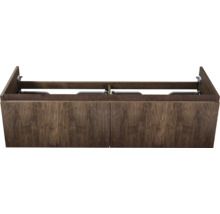 Wastafelonderkast van hout met verticale groeven