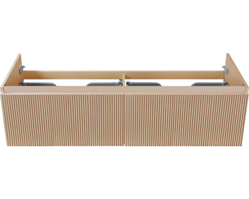 Wastafelonderkast met geribbeld vooraanzicht