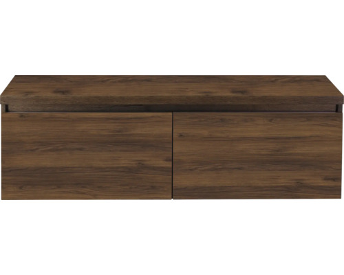 Wastafelonderkast met twee deuren in houtlook