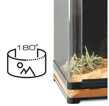 Terrarium met 180 graden zicht