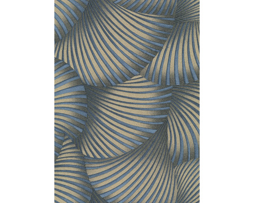 ERISMANN Vliesbehang 10525-08 Fashion for Walls 5 grafisch blauw Gedetailleerde afbeelding van behang met een gebogen streepjespatroon