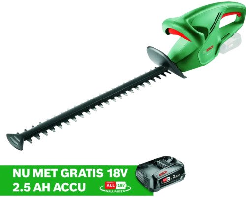 BOSCH Accu heggenschaar Easy HedgeCut P4A 18 V 45 cm excl. accu en lader **GRATIS 18 of 36 V ACCU BOSCH** Accuheggenschaar met accu van Bosch