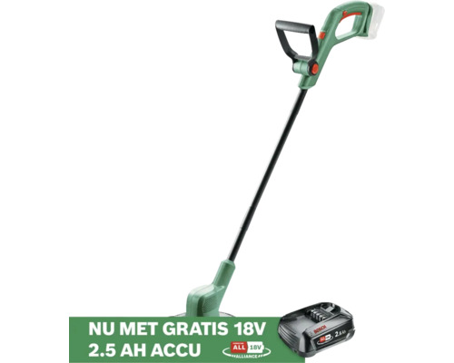BOSCH Accu grastrimmer EasyGrassCut 18 V excl. accu en lader **GRATIS 18 of 36 V ACCU BOSCH** Accukantensnijder met accu