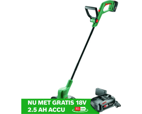 BOSCH Accu grastrimmer EasyGrassCut 18 V incl. accu en lader **GRATIS 18 of 36 V ACCU BOSCH** Accugrastrimmer met accu en oplader