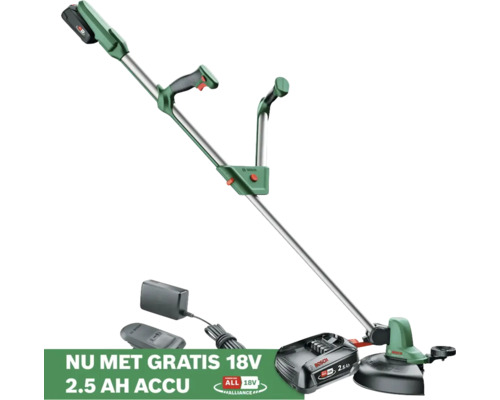 BOSCH Accu grastrimmer UniversalGrassCut 18 V-26 incl. accu en lader **GRATIS 18 of 36 V ACCU BOSCH** Accutrimmer met accu, oplader en Bosch Logo
