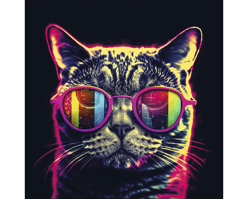 Portret van een kat met een bril