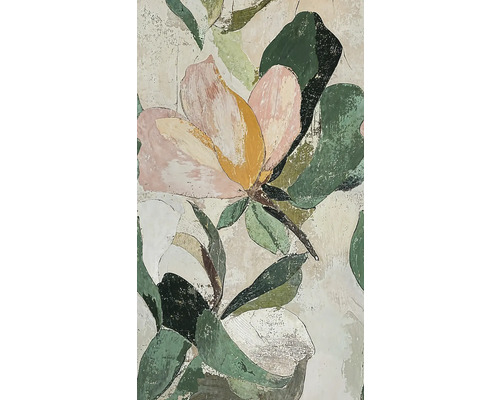 A.S. CRÉATION Fotobehang vlies 79144-3 bloemen groen beige lichtroze oranje 159x280 cm Schilderij met bloemmotief