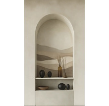 Decoratieve plank met vazen en schaal voor wandschildering