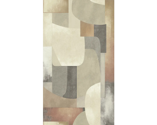 A.S. CRÉATION Fotobehang vlies 79145-4 COSMO Living grafisch grijs oranje bruin beige 159x280 cm Behang met abstract vormenpatroon in beige en bruin