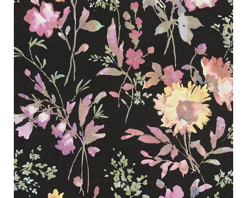 A.S. CRÉATION Vliesbehang 79061-2 COSMO Living bloemen structuur zwart roze Stof met bloemmotief op een donkere achtergrond