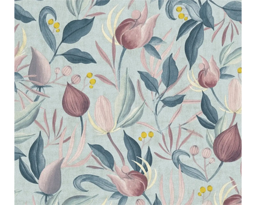 A.S. CRÉATION Vliesbehang 79062-1 COSMO Living bloemen structuur blauw paars Textiel met bloemmotief