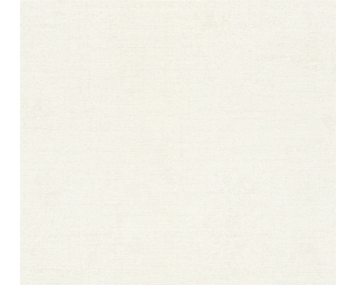 A.S. CRÉATION Vliesbehang 79066-1 COSMO Living effen textieloptiek wit crème zilver Textielbehang met fijne structuur