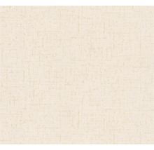 Close-up van een lichtgekleurd textielbehang met fijne structuur