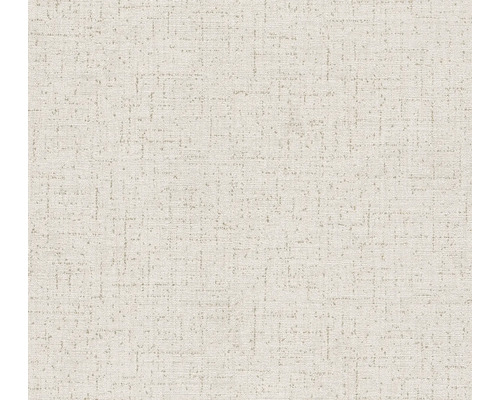 A.S. CRÉATION Vliesbehang 79066-9 COSMO Living effen textiel wit grijs goud Textielbehang met subtiele structuur