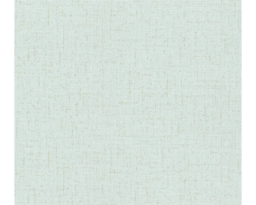 A.S. CRÉATION Vliesbehang 79067-2 COSMO Living effen textieloptiek blauw goud Close-up van een lichtkleurig behang met textielstructuur