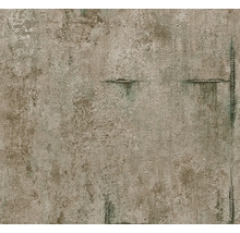 Behang met betonlook en touwelementen