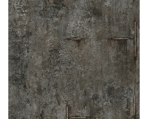A.S. CRÉATION Vliesbehang 79085-5 COSMO Living structuur betonlook grijs bruin zwart Behang met betonlook en ruwe textuur