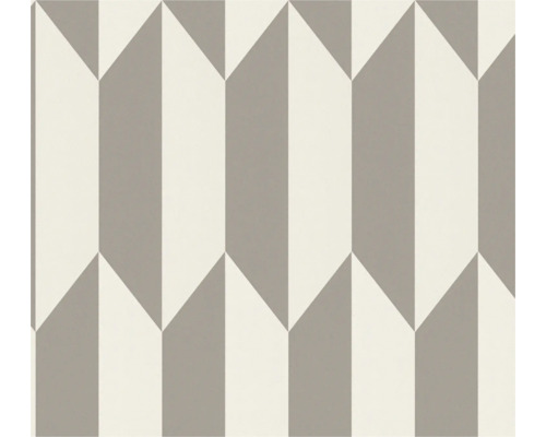 A.S. CRÉATION Vliesbehang 79086-3 COSMO Living grafisch structuur crème zilver Behang met geometrisch pijldesign voor wanddecoratie