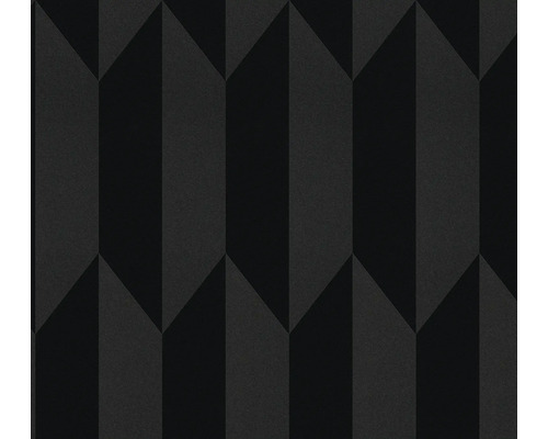 Zwart behang met geometrisch 3D-pijlpatroon