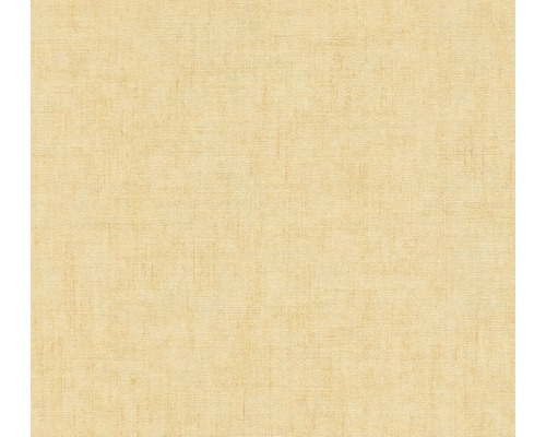 A.S. CRÉATION Vliesbehang 79109-5 COSMO Living effen textieloptiek geel beige goud Textielbehang met fijne structuur