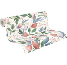 Behangrol met bloemen en bladeren